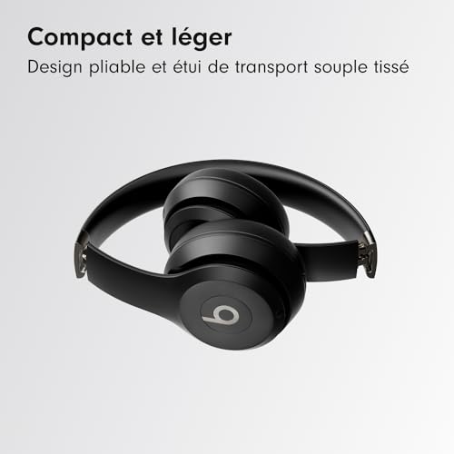 Beats Solo 4 – Casque Supra-auriculaire sans Fil Bluetooth, Apple et Android Compatible, 50 Heures d’autonomie – Noir Mat