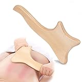 NATUREACT Maderotherapie Holz Set Massagegerät, Utensilien für Rückenmassage, Gua Sha Werkzeuge aus 100 % echtem Walnussholz, Anti Cellulite Therapie Lymphdrainage Paddel Massage Werkzeug (Form 2)