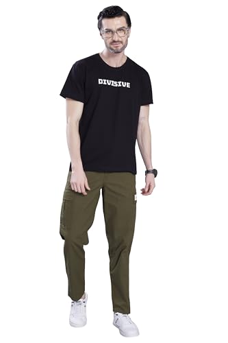 Image of DIVISIVE Men's Loose Fit Linen Blend Cotton Cargo Pants