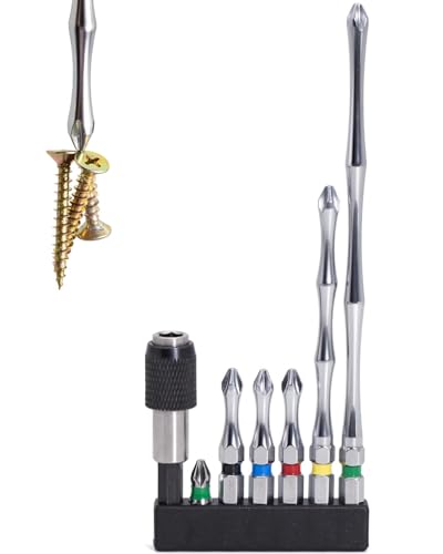 Impact Driver Bit Set PH2 (S2 Steel, CNC Phillips Tip, Chrome Finish) - image 1
