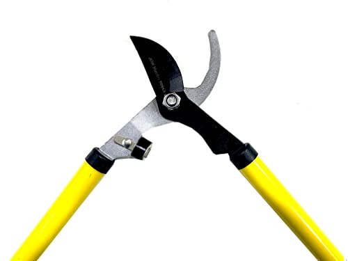 Image of Jon Bhandari Tools 24 inch Bypass Lopper with 2-Inch Cutting Capacity - Garden Pruner & Tree Trimmer with Sharp Carbon Steel Blade, Shock-Absorbing Grip & Long Comfort Handles for Easy Pruning