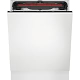 AEG 5000 Series Integrated Dishwasher AirDry Technology FSB54907Z, 60cm, 14 Settings, (Db) 44, Delay Start, Inverter Motor, Height Adjustable Basket, Touch Control, Built-In 820-900x600x550mm, Class C