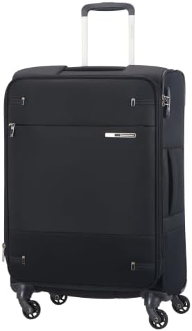 Samsonite Base Boost Spinner Check-inKoffer, 66 cm | Schwarz, erweiterbarer Weichgepäck-Koffer, 66H x 44W x 28D cm, 67.5 L, mit TSA-Schloss und leichtlaufenden Spinner-Rollen