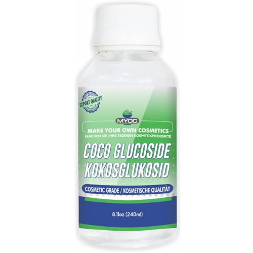 MYOC Coco-Glucoside, Natural Surfactant for Skin, Shampoo, Body Wash, Shower Gel, Coco Glucoside Bulk- 8.11 oz/240 ml