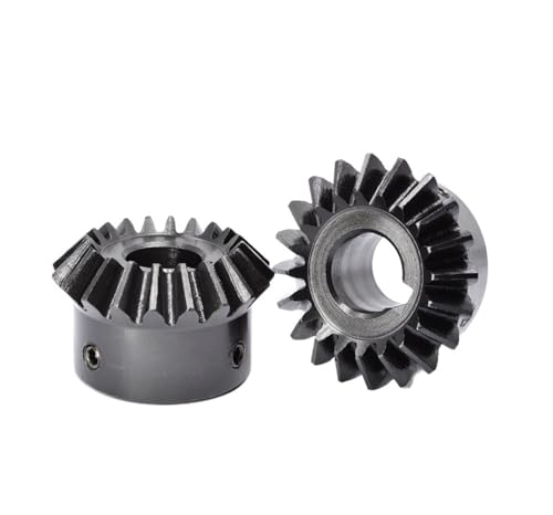 Bevel Gear Pinion Hardware Mechanical 1pcs 30Tooth Carbon Steel Straight Bevel Gear Ratio 1:1 Top Thread M5 Transmission Hole 5mm - 15mm(14mm)