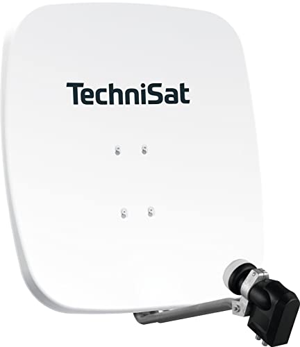 TechniSat SATMAN 65 PLUS Satellite Dish - 65cm, Twin LNB, White