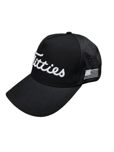 Funny Golf Hat Gifts for Men USA Funny Golf Cap with USA Flag Gift Party Birthdays Wedding Gifts One-Size Fits All (US Alpha One Size Black Hat with Flag)
