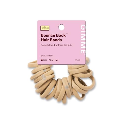 Gimme Beauty X-Fine Hair Bands - Slim-Fit Elastic Ties for Extra Fine Hair - No-Dent, Gentle-Grip...