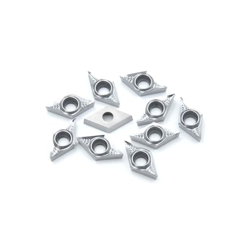 Hopson Tools DCGT11T304-ALU Wendeplatten, HM Wendeschneidplatte für die Bearbeitung von Aluminium oder von Buntmetallen, 10 Stück