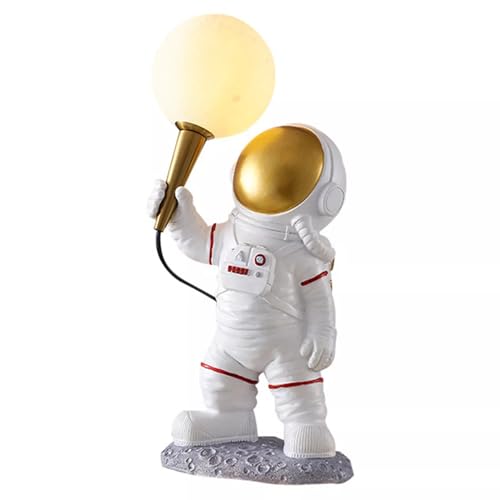 NAIXING Creative Night Light USA Modern Astronaut Table Moon Night Resin Bedside Lamp Desk Decor for Kids, Children