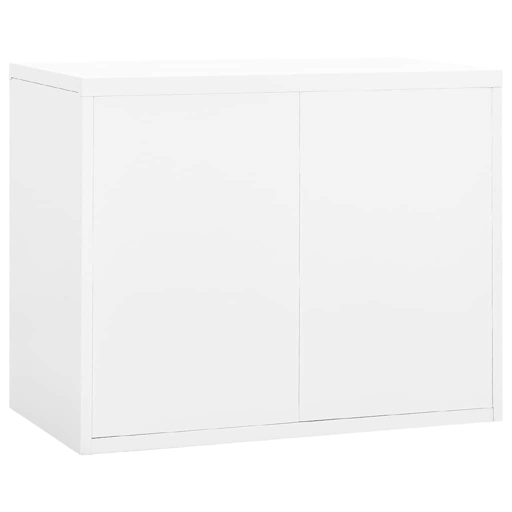 Hothingwell Raccoglitore bianco 90x46x72,5 cm Acciaio 2 Cassetti con