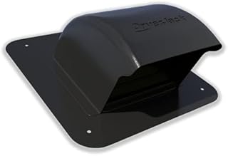 InOvate DryerJack Low Profile Roof Vent with Roof Neck (Black)