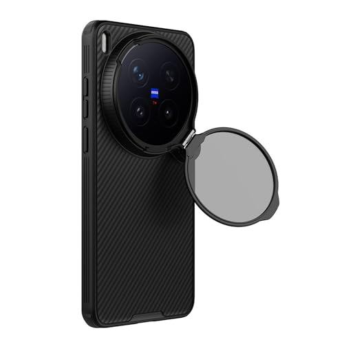 Image of Nillkin Case for Vivo X300 Ultra (6.82 inch Inch) CamShield Prop Magnetic Flip Style Transparent Black Lens Camera Protect Mobile Holder TPU + PC Black Color