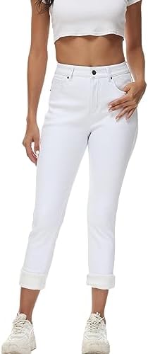 GUNLIRE Women's Fleeced Lined Jeans Winter Skinny Fit High Waiste...