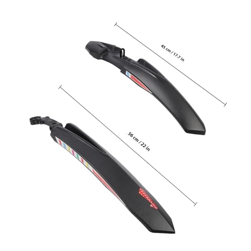 Guardabarros para bicicleta todo terreno de plástico negro MAGICLULU resistente 2