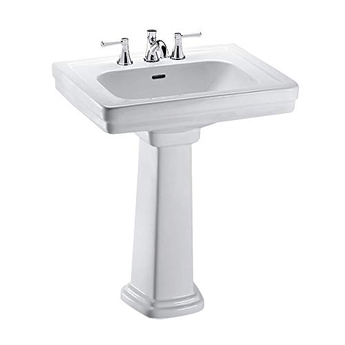 Toto Lpt530.8N#01 Promenade Lavatory And Pedestal With 8-Inch Centers, Cotton White #TOP7