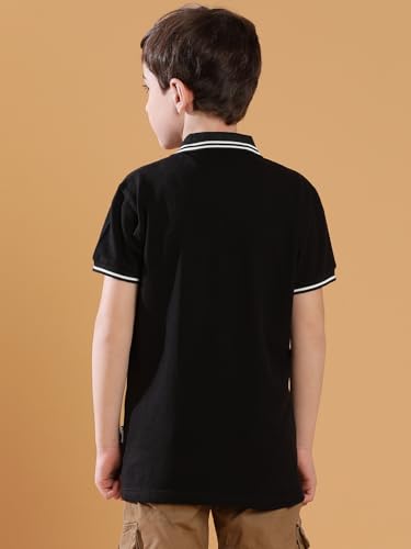 Image of Li'l Tomatoes Boys Pique Polo T-Shirt | Half Sleeve Casual Summer Wear | Soft & Breathable | 9-16 Years