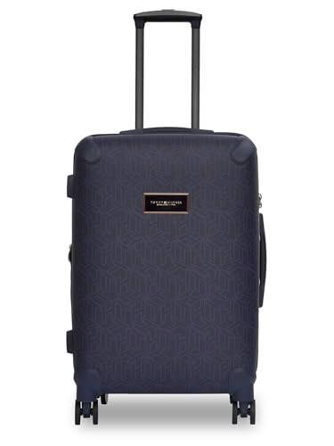 Image of Tommy Hilfiger Jazz Large Soft Luggage - Navy |Check-in Trolley Bag with TSA Lock | 360 Spinner Double Wheels | Telescopic Handle | Expandable | Polyester Shell Suitcase | 115L Capacity | 78cm