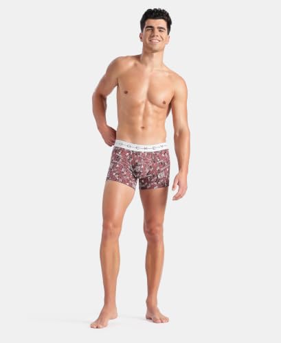 Image of Jockey NY02 Men Super Combed Cotton Elastane Stretch Printed Trunk with Ultrasoft Waistband (Prints May Vary)
