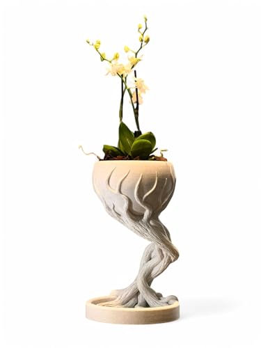 Spiral Tree Branch Flower Pot – Unique Planter for Indoor & Outdoor Plants, Modern Decorative Pot for Succulents, Herbs, Cactus & Flowers – Home & Garden Décor