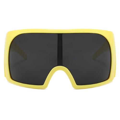 Oversized One Piece Sunglasses For Women Men Fashion Square Sun Glasses Punk Large Frame Eyewear UV400 Shield Goggles