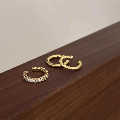Image of Store2508 6 Non-Pierced Gold Colour Ear Cuffs for Women