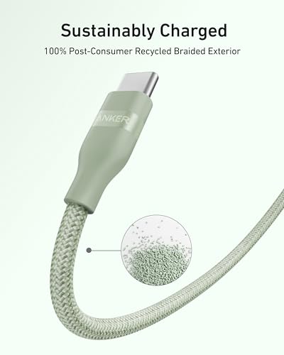image for Anker Nano USB C Cable, 240W Flexible Multi-Color Braided Cord, Fast C