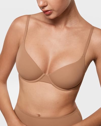 Image of INLYRIC Women's Inbarely Plus Demi Bra Balconette Unlined Underwire No Padding Plunge Bras Comfortable