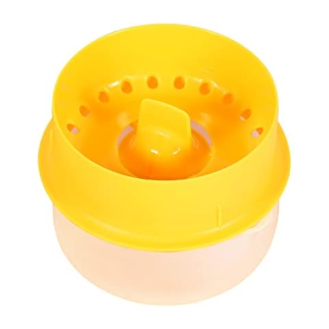 Sunormi Egg Separator Large Egg Yolk White Separator Egg White Yolk Filter Egg Divider Chicken Baking Tools,Yellow Cover