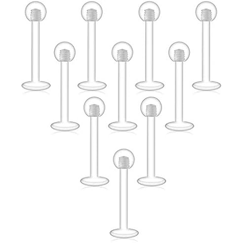 D.Bella 16G Clear Flexible Acrylic Lip Rings Cover