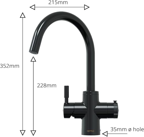 QETTLE Boiling Water Tap (Black, 7 Litre Boiler)