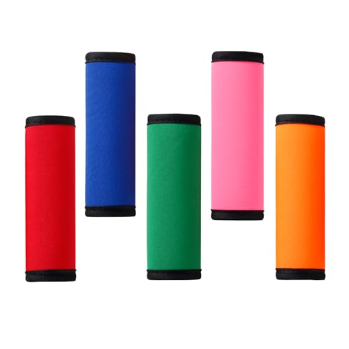 5 Pack Luggage Handle Wraps with Colorful Velcro Covers