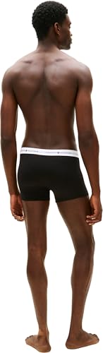 Tommy Hilfiger Herren 3er Pack Boxershorts Trunks Set Low Rise mit Logobund, Schwarz (Black/Black/Black), XXL – Ansicht 3