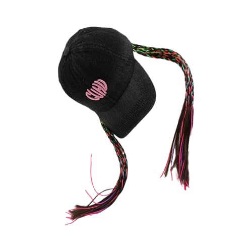 ZEPFJHE Fashion Wigs Hat Elegant Natural Synthetic Long Twis