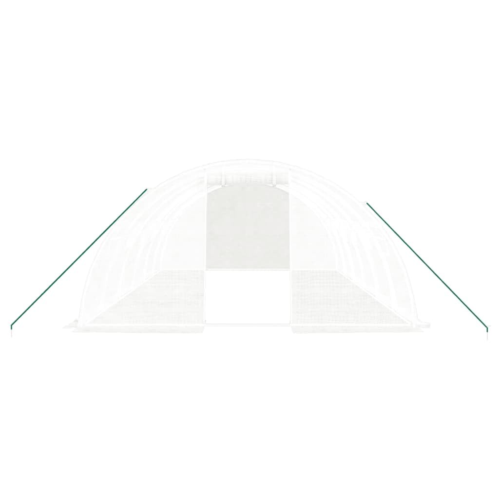 Szklarnia ze stalową ramą, biała, 24 m², 6 x 4 x 2 m