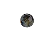 Natural Blue Tiger Eye Crystal Sphere Healing Gemstone Ball Sculpture Figurine with Wooden Stand for Divination Home Decoration 40mm