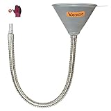 Yuesstloo 24.8' Steel Bendable Spout Funnel with Filter for All Automotive Oils, Diesel Fuel and...