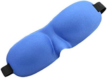 Koolsants 3D Sleep Eye Mask Shade Cover Rest Eyepatch Blindfold Shield Travel Sleeping Aid with Nose Wing and Adjustable Band, Mask Size: 8.85'' x 3.54'',Blue