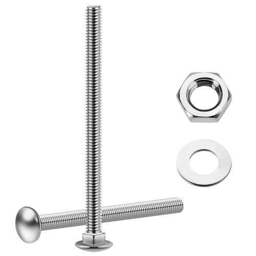 Tornillos de cabeza redonda Mywish de acero inoxidable 304 con tuercas hexagonales de 1/4