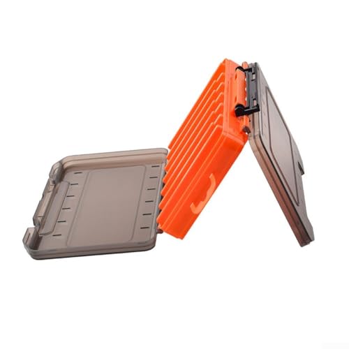 2PCS Cajas de Pesca Doble Cara con 14 Compartimentos, Organizador de Señuelos de Plástico ABS con Asa y Agujeros de Drenaje para Pescadores (Negro) miniatura 3