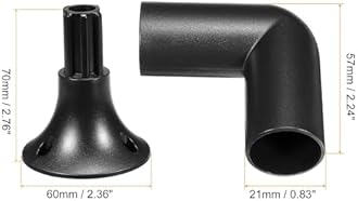 sourcing map Solar Torch Light Base and Joint Kit Landscape Light Wall Mounting Kit for Garden Pathway Lighting, 4 Set