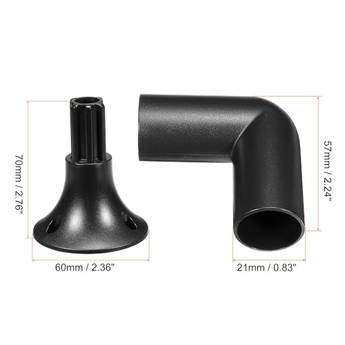 sourcing map Solar Torch Light Base and Joint Kit Landscape Light Wall Mounting Kit for Garden Pathway Lighting, 4 Set