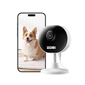 ZOSI Indoor WiFi Camera,1080P Home Mini CCTV Dome Camera, House Security Camera for Elder/Baby/Dog/Pet Monitor with App, Day and Night Video, Alexa enabled, Human/Motion Detection, 2 Way Audio