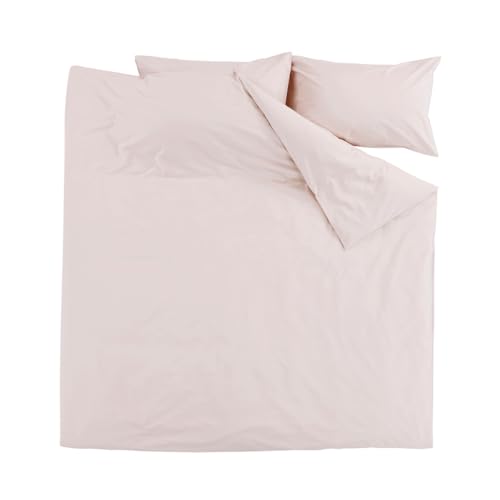 Christy 200TC Organic Single Duvet Cover Set | Powder Pink | 100% Certified Organic Cotton Bedding | Super Soft and Smooth Bed Linen - Image 2