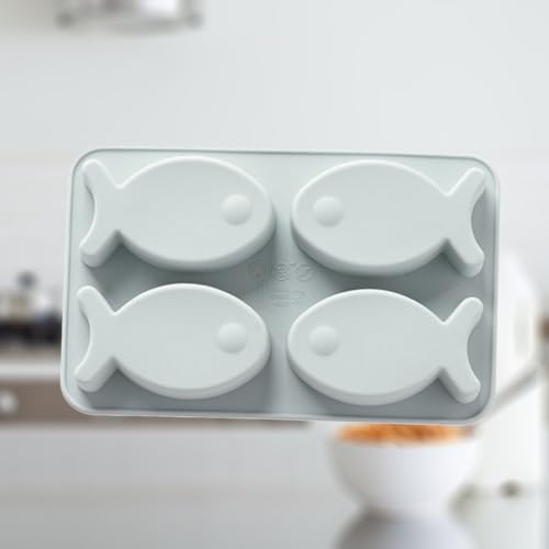 Moldes de silicona para hielo forma peces 2 piezas miniatura 4