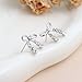 BXDA Silver Bow Stud Earrings for Women, Dainty Cute Cubic Zirconia Rhinestone Ribbon Bowknot Earings Prom Wedding Accessories Fashion Jewelry Gift