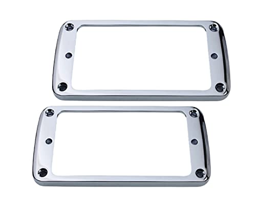 Guyker Metal Flat Humbucker Cover, Pickup Mounting Ring Set