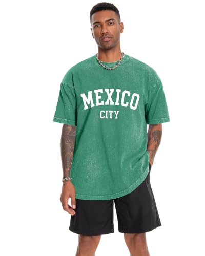 Image of Oversized Tshirts for Men Short Sleeve Vintage Washed Basic Loose Tees 2026