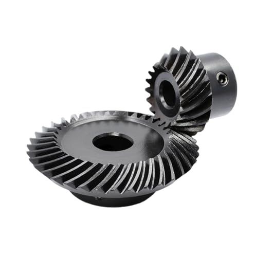 Bevel Gear Pinion Hardware Mechanical 1: 2 Spiral Bevel Gear 1M 20/30/40 Teeth Steel Helical Gear(20 Teeth-6MM-40 Teeth-10MM)