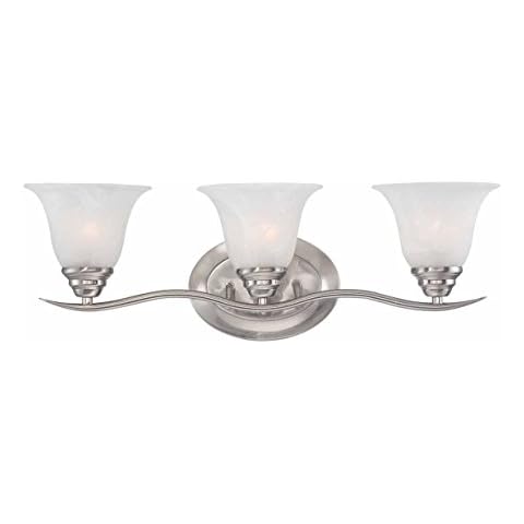 Volume Lighting V5233-33 Trinidad 3-Light Brushed Nickel Bathroom Vanity Cover